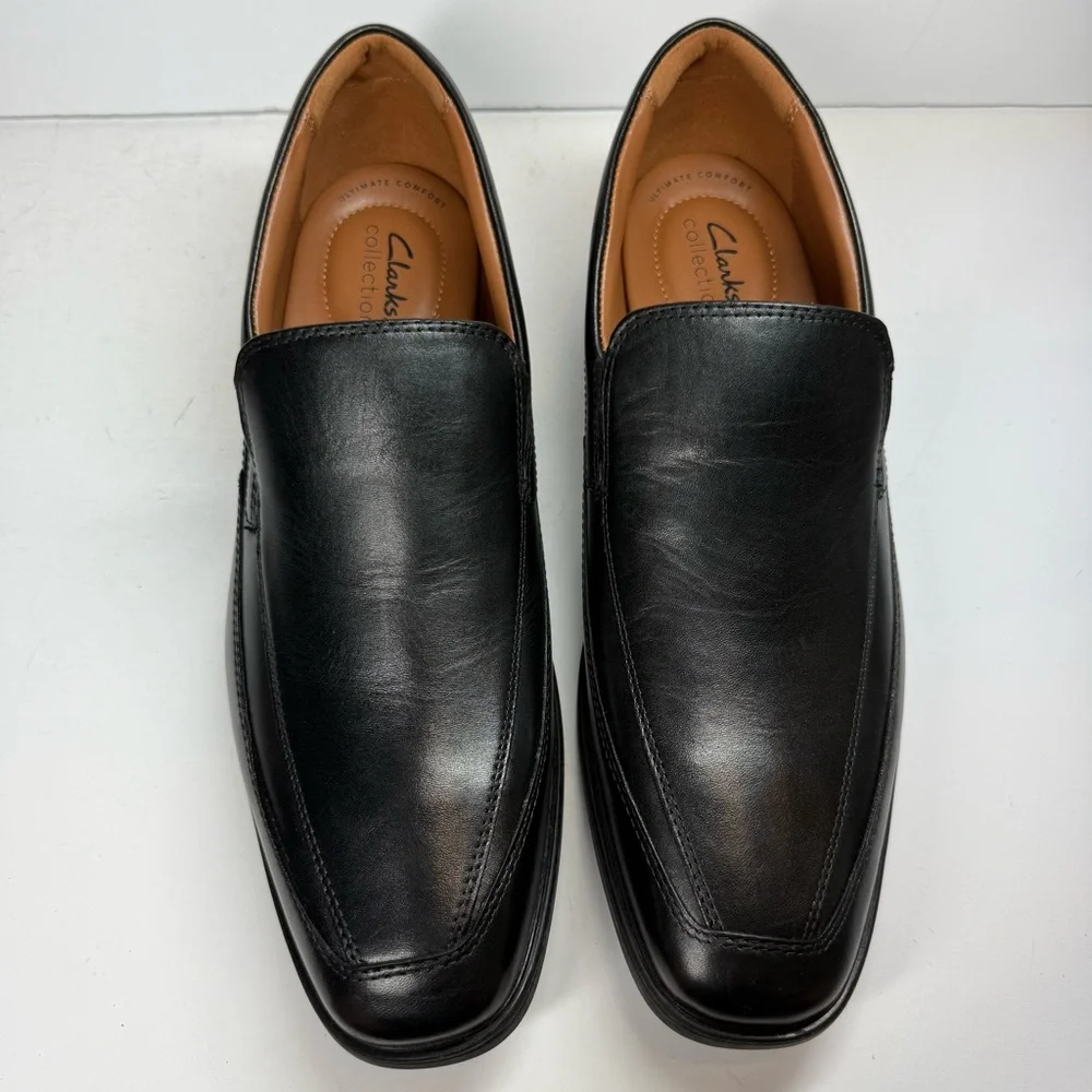 Clark’s Collection Tilden‎ Free Black Leather Men's Loafers Size 11 Wide